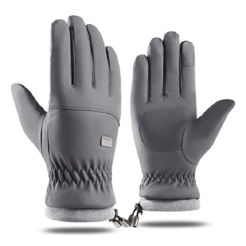 Winter -20 Degrees Cold-Proof Ski Gloves Men Windproof Waterproof Keep Warm Gloves Touchscreen anti Slip Soft Fluff Gloves