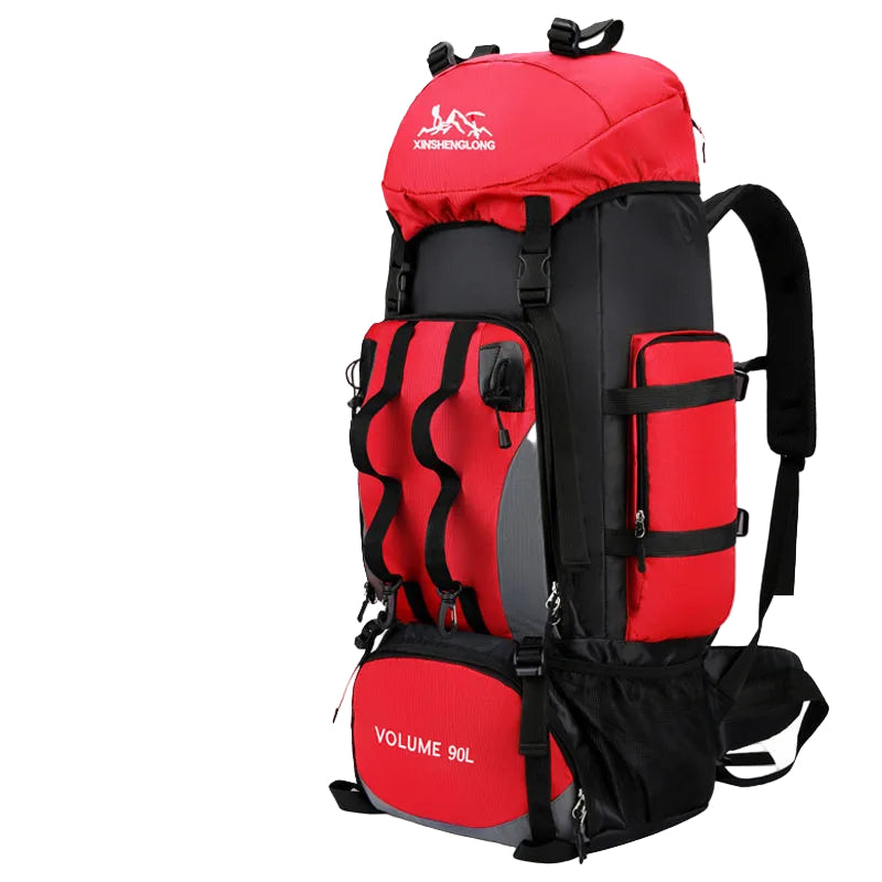 90L Waterproof Hiking Camping Backpack Trekking Bag Rucksack Large Capacity Travel Outdoor Sports Bags Camping Equipment Men