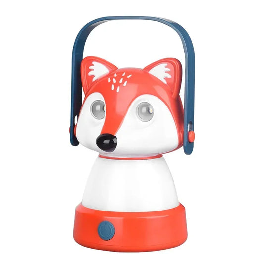 Creative Children'S Tent Lights Rechargeable Cartoon Camping Lantern Portable Fox Handheld Lamps Raccoon for Reading Exploring