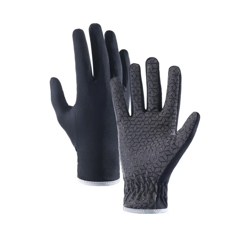 -Outdoor Cycling Gloves for Men and Women, High Elastic, Breathable, Touch Screen, Non-Slip, Running, Climbing